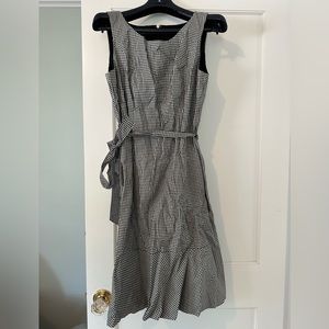 Talbots Black and White Gingham Dress